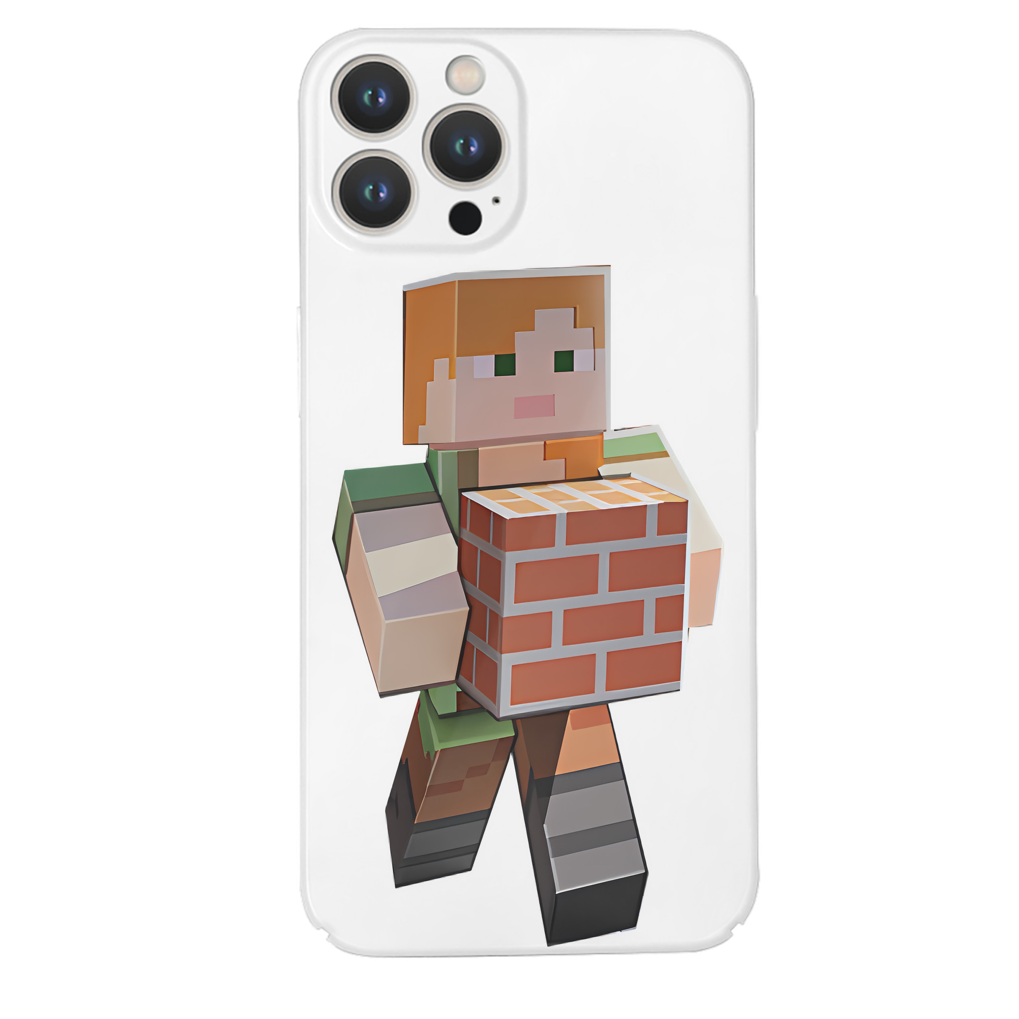 （画像用） マインクラフト ブロックの世界 Minecraft MC Block world 【iPhone 14シリーズ対応】ハードケース